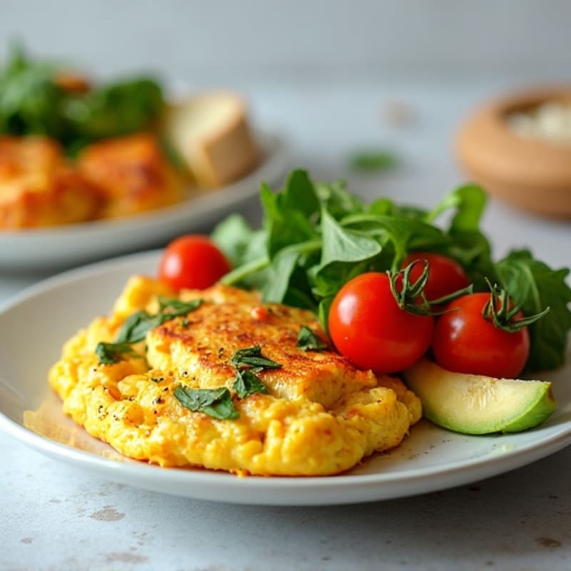 Egg White Scramble with Turkey Sausage and Spinach