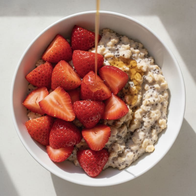 Strawberry Shortcake Overnight Oats