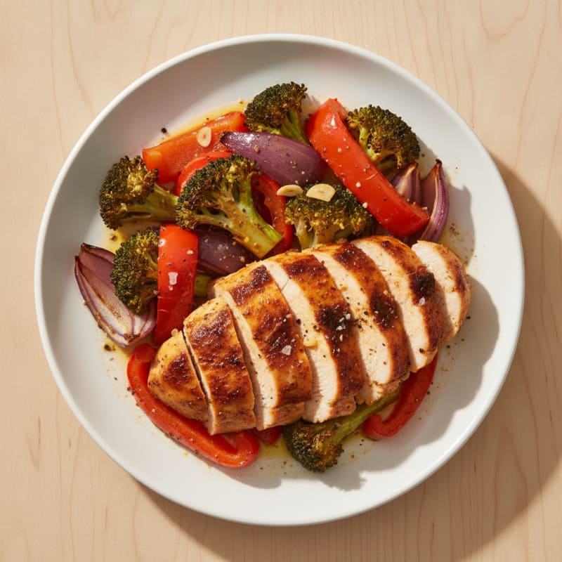 Spicy Harissa Chicken with Roasted Vegetables