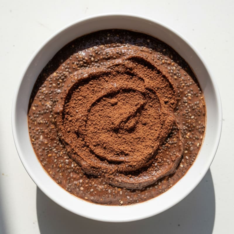 Chocolate Protein Pudding with Chia Seeds