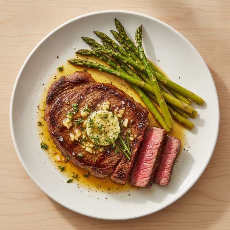Pan-Seared Steak with Garlic Herb Butter