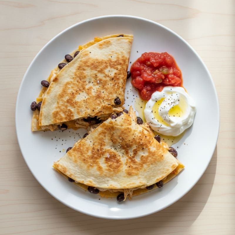 Trader Joe's Chicken and Black Bean Quesadillas