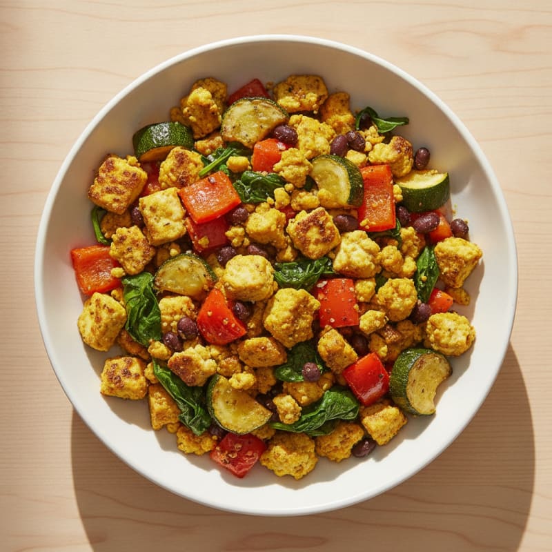 Hearty Tofu Scramble with Roasted Vegetables
