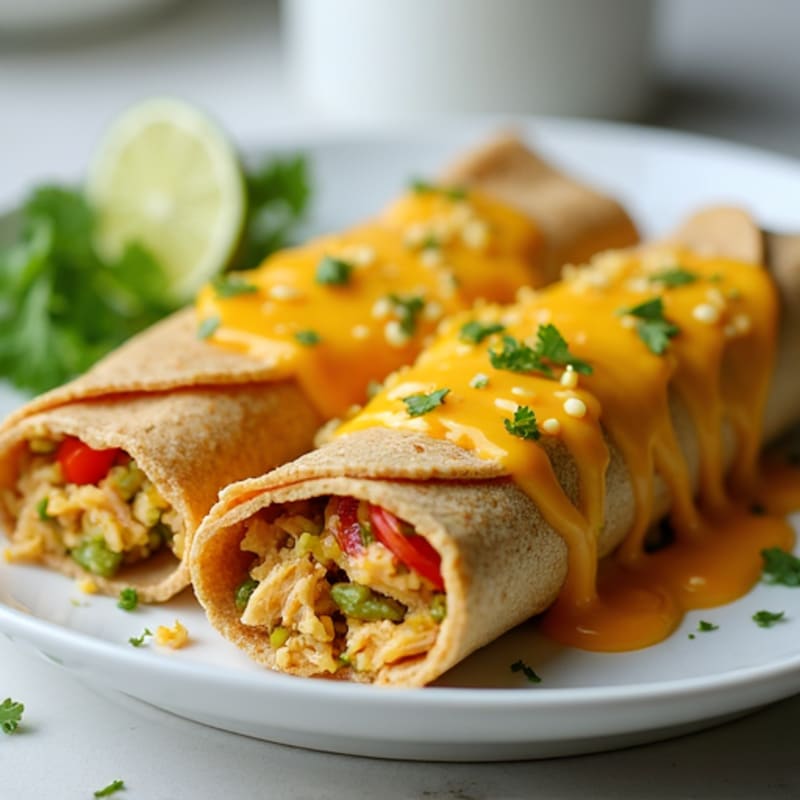 Salsa Verde Shredded Chicken Enchiladas
