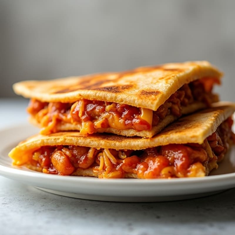 Cheesy BBQ Pulled Chicken Quesadillas