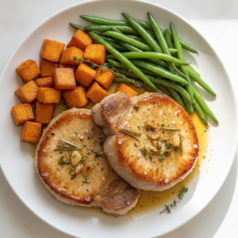 Garlic-Herb Pan-Seared Pork Chops