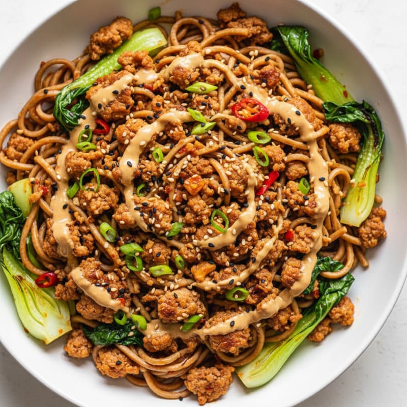 Spicy Chili-Garlic Pork Dan Dan Noodles