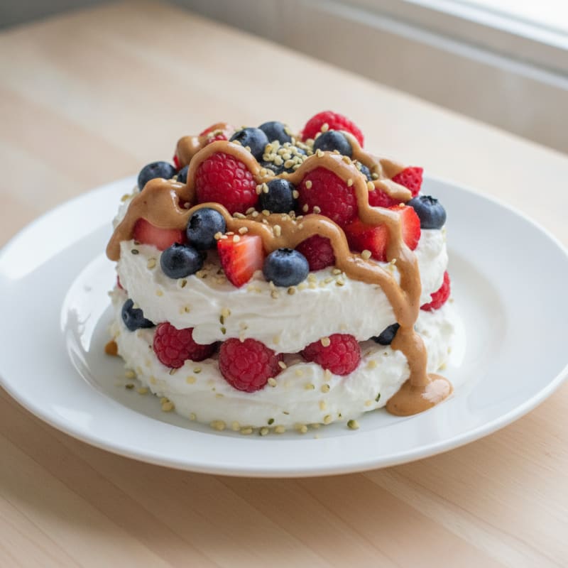 Greek Yogurt Protein Parfait with Mixed Berries