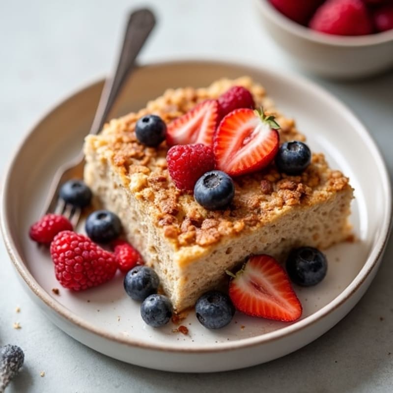 Creamy Baked Cinnamon Oats with Berries