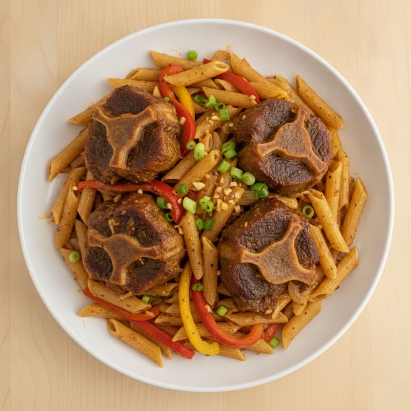 Braised Oxtail Rasta Pasta