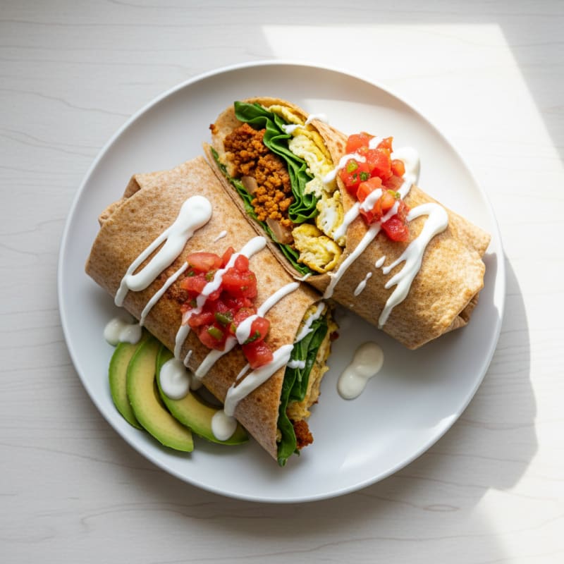 Loaded Breakfast Burrito with Chorizo