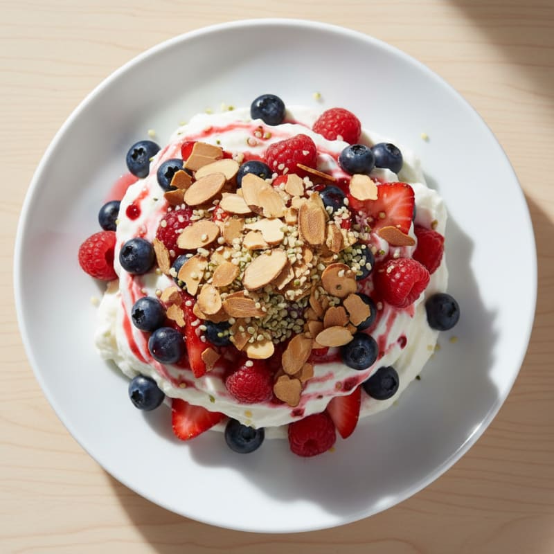 Greek Yogurt Protein Parfait with Mixed Berries