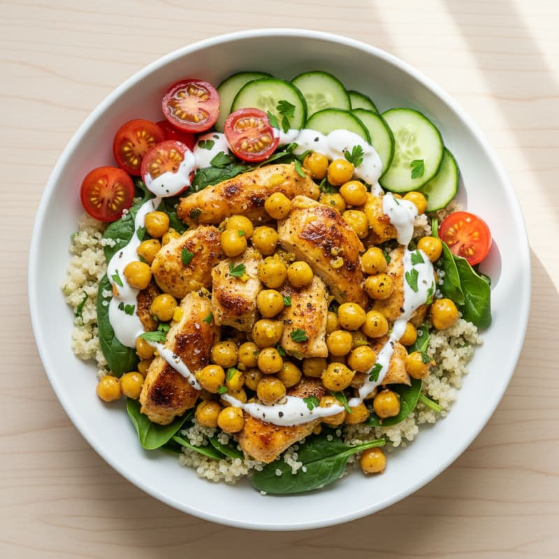 Zesty Lemon-Herb Roasted Chickpea Bowl