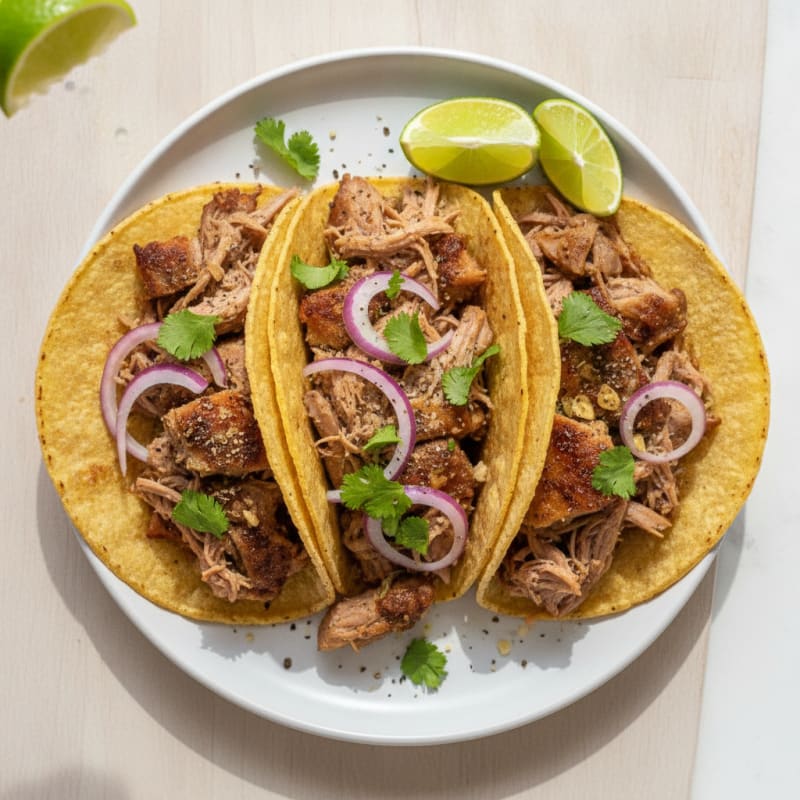 Slow-Cooked Pork Carnitas Tacos