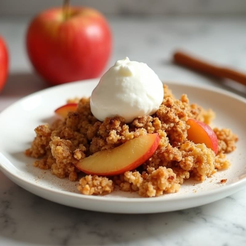 Cinnamon-Spiced Baked Apple Oat Crumble