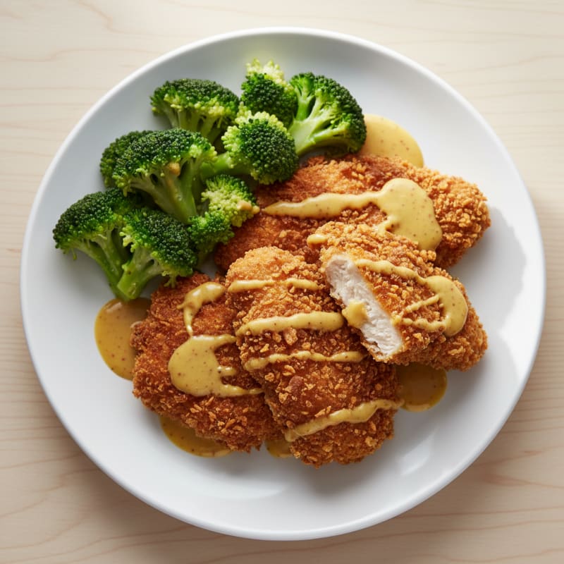 Buttermilk Fried Chicken with Honey Mustard