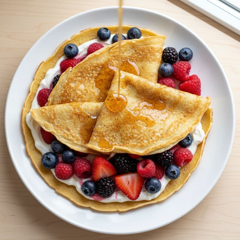 Delicate Gluten-Free Crepes with Berries