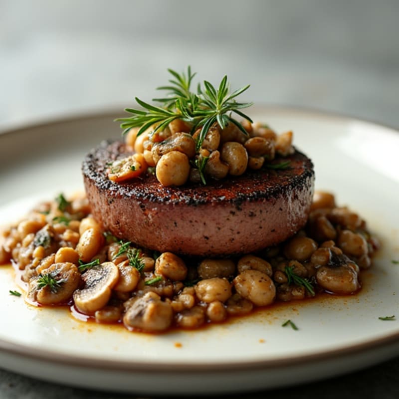 Herb-Crusted Beef Tenderloin with Mushroom Duxelles