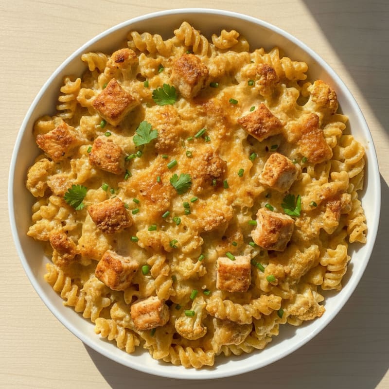 High-Protein Creamy Baked Macaroni and Cheese