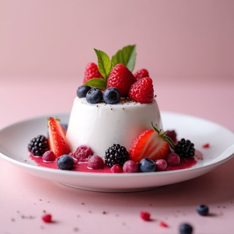 Silky Greek Yogurt Protein Mousse with Mixed Berries