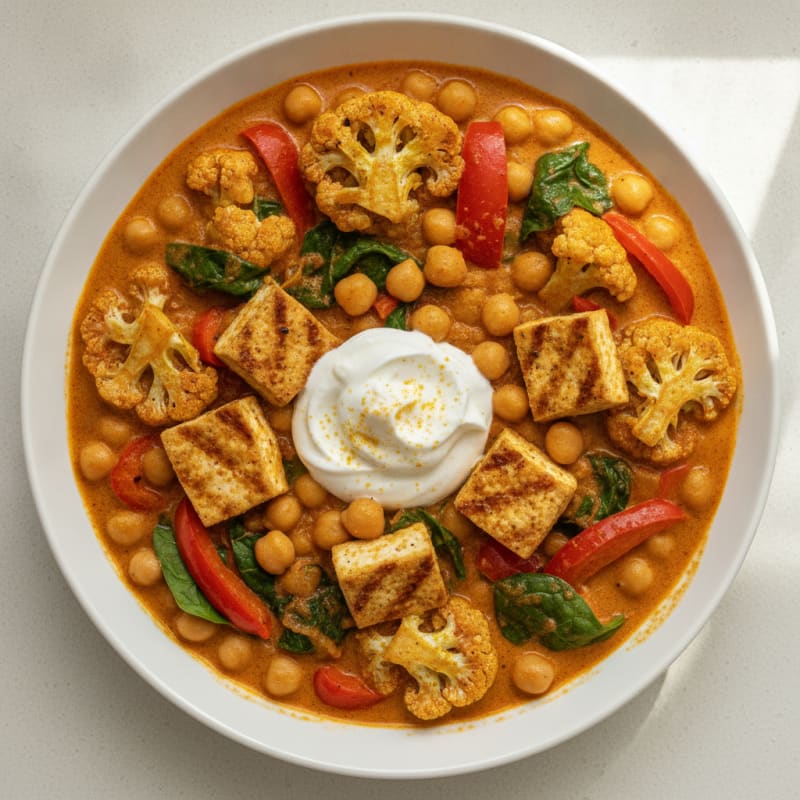 Roasted Vegetable and Chickpea Curry