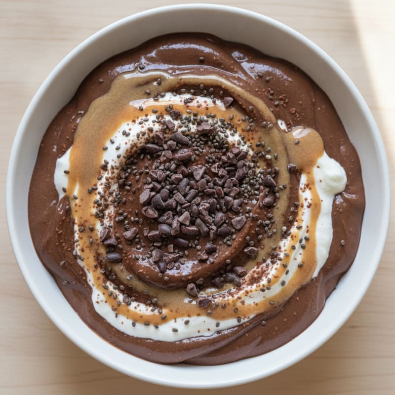 Silky Chocolate Protein Pudding with Greek Yogurt