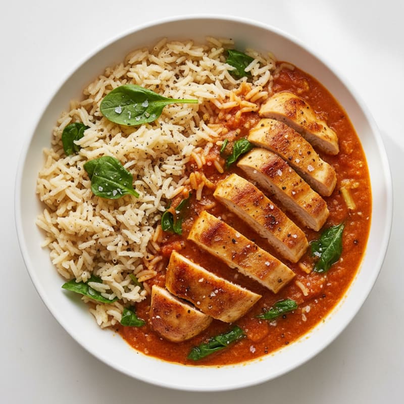 Creamy Tomato Chicken Masala with Basmati