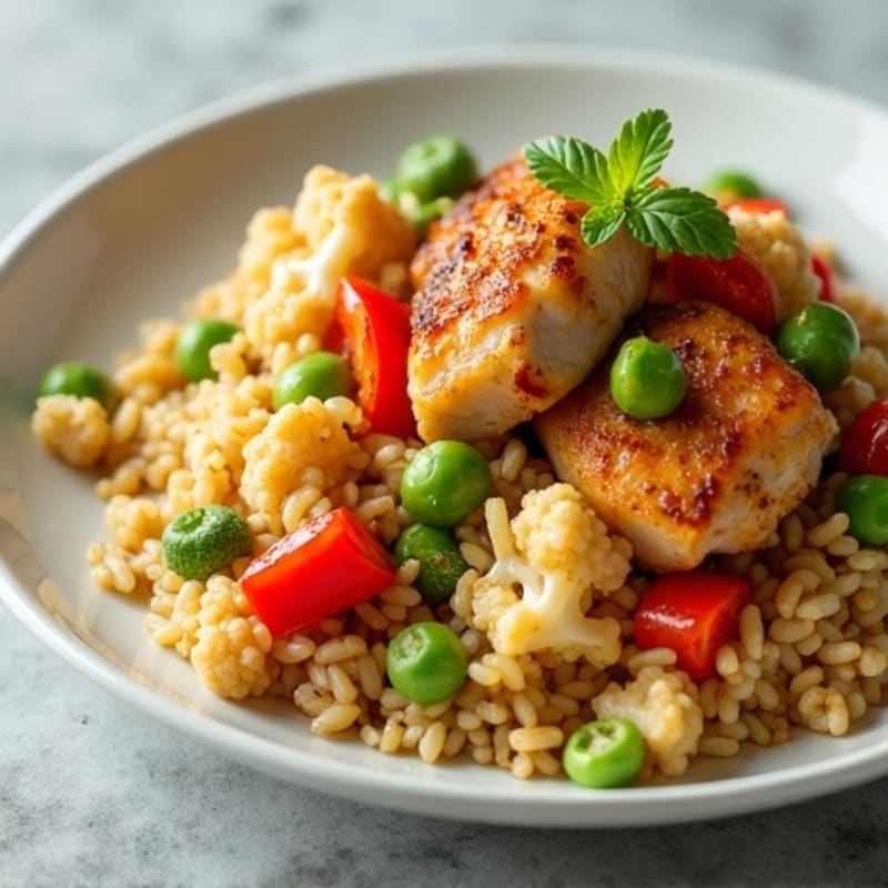 Cauliflower Rice Chicken Stir-Fry