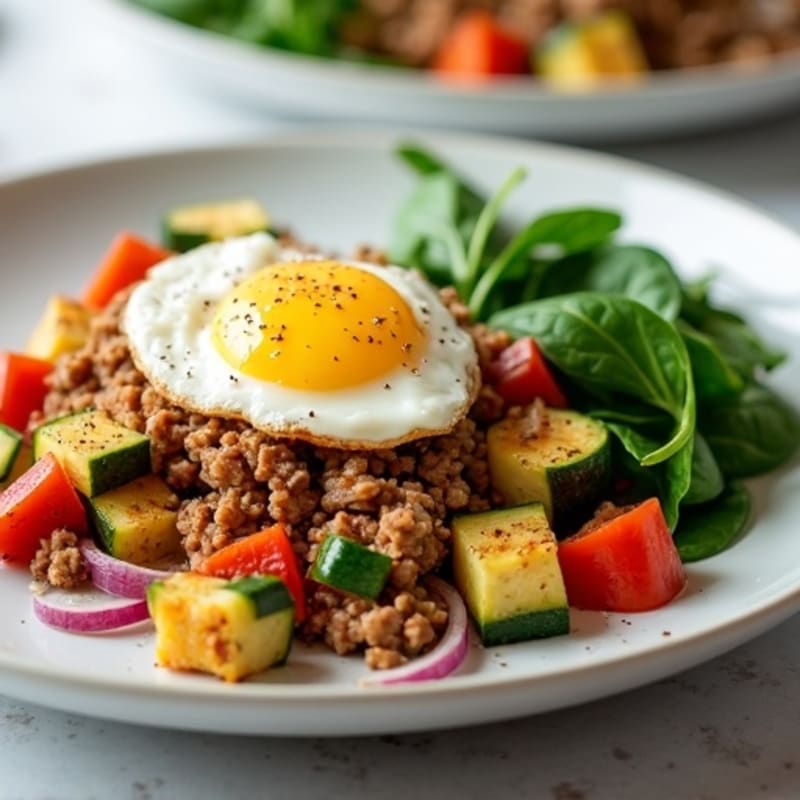 Savory Ground Turkey and Roasted Vegetables