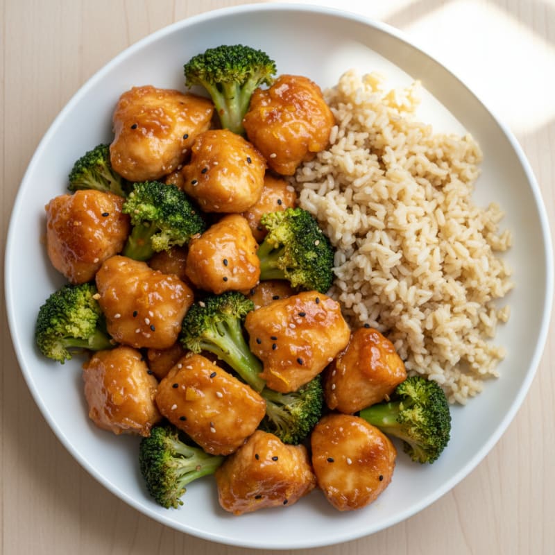 Baked Orange Chicken with Broccoli