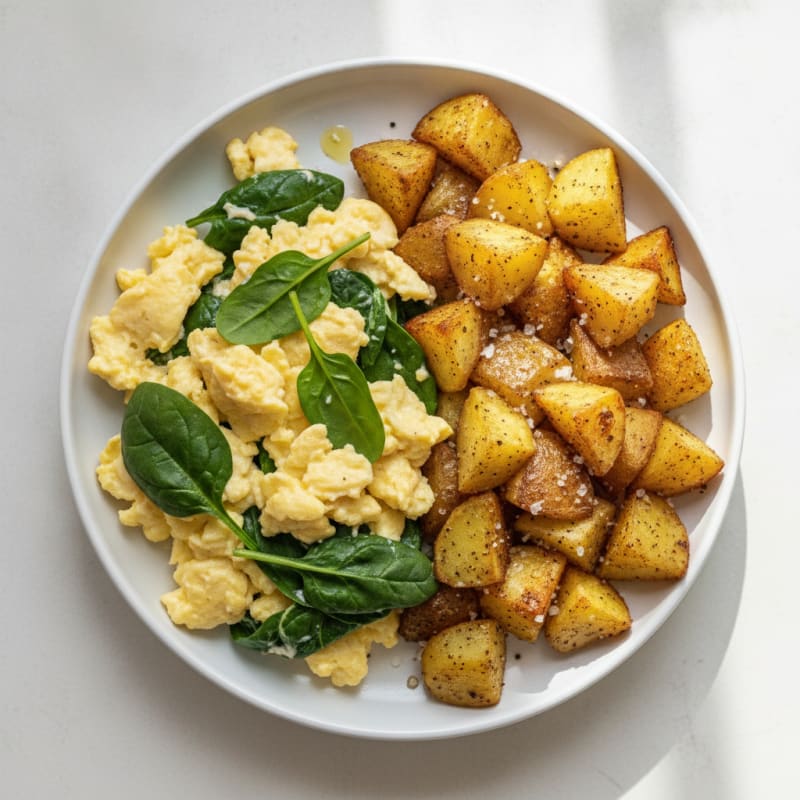 Hearty Scrambled Eggs with Roasted Potatoes