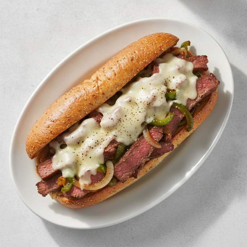Classic Philly Cheesesteak Sandwich