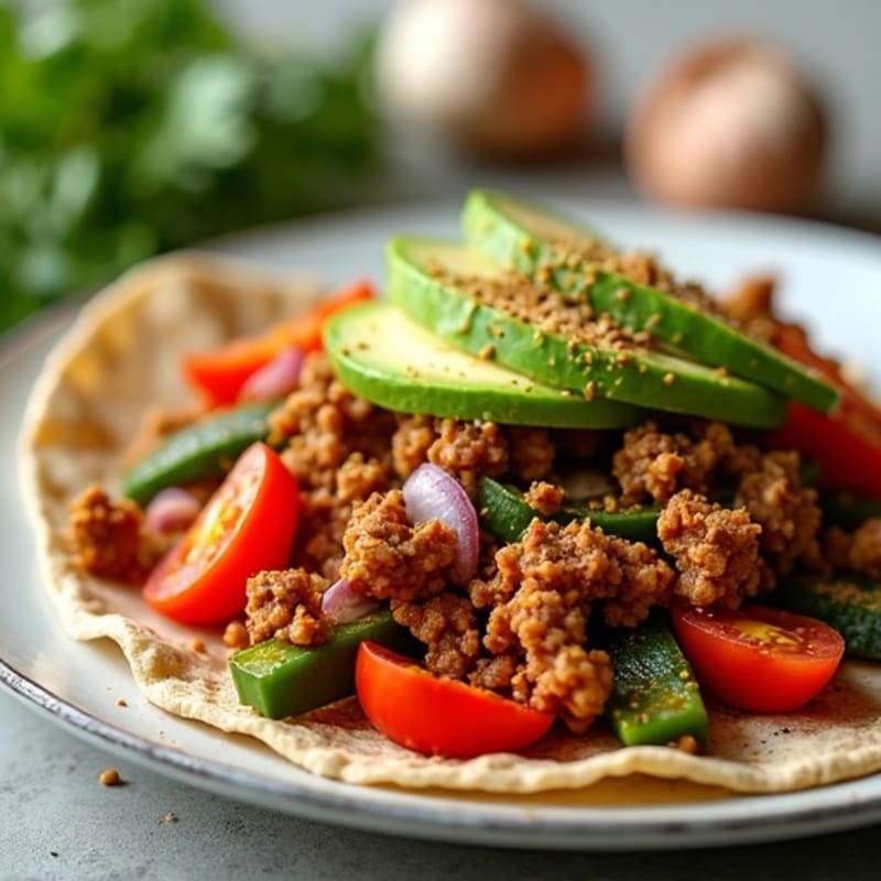 Spiced Ground Turkey and Tender Cactus Skillet