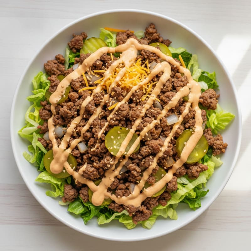 Protein-Packed Big Mac Bowl