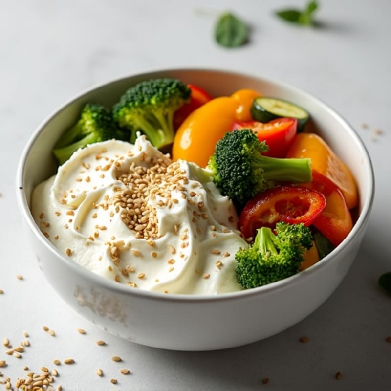 Creamy Cottage Cheese Bowl with Roasted Vegetables