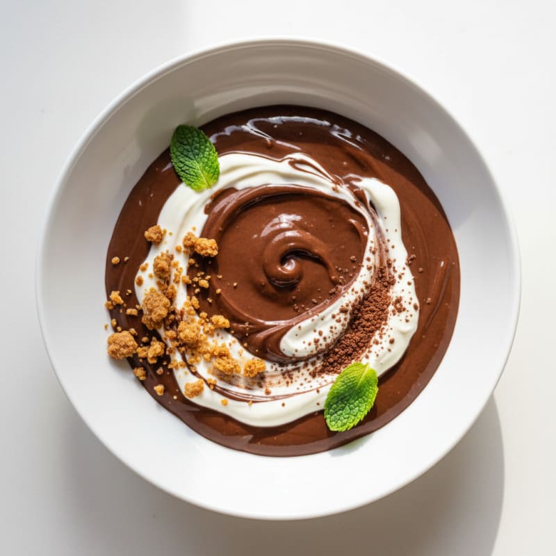 Silky Chocolate Protein Pudding with Greek Yogurt