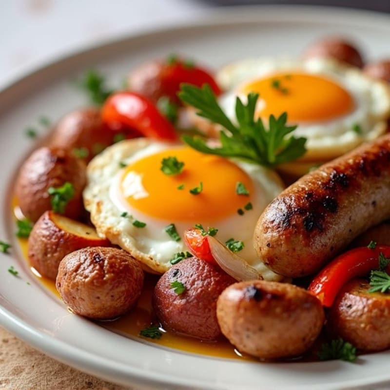 Sheet Pan Sausage and Crispy Roasted Potatoes