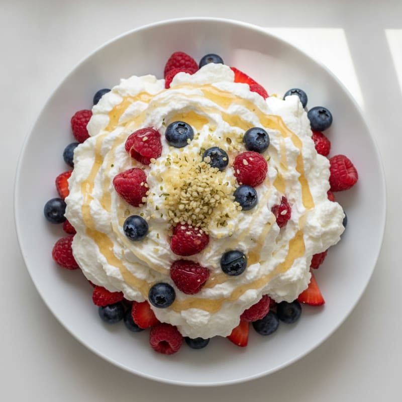 Silky Greek Yogurt Protein Mousse with Mixed Berries