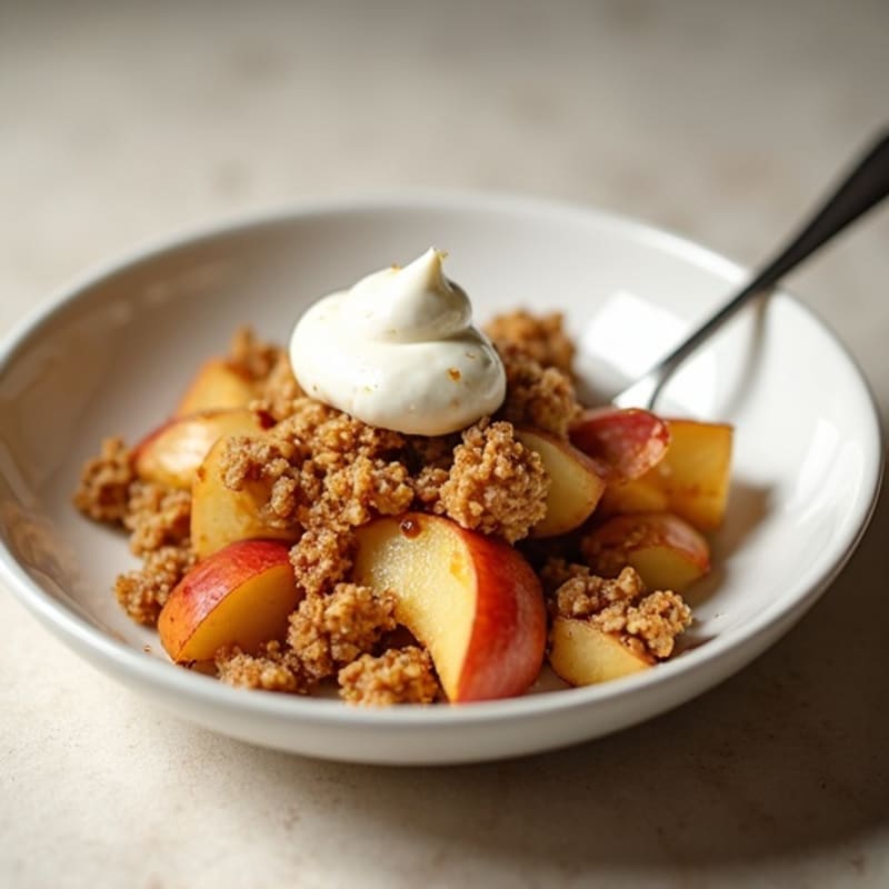 Warm Apple Crisp with Crispy Oat Topping
