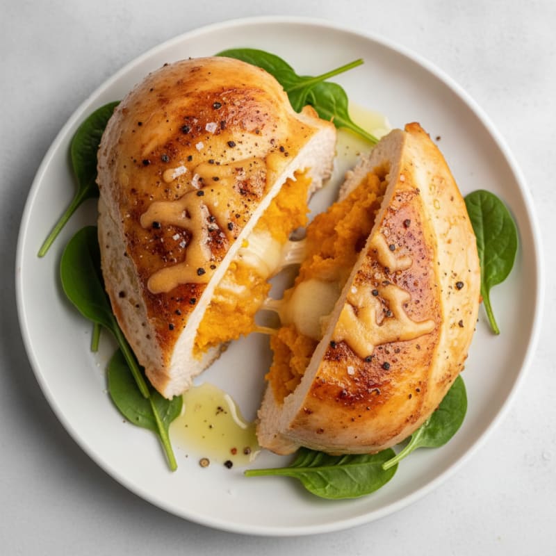 Chicken Breast Stuffed with Sweet Potato and Cheese