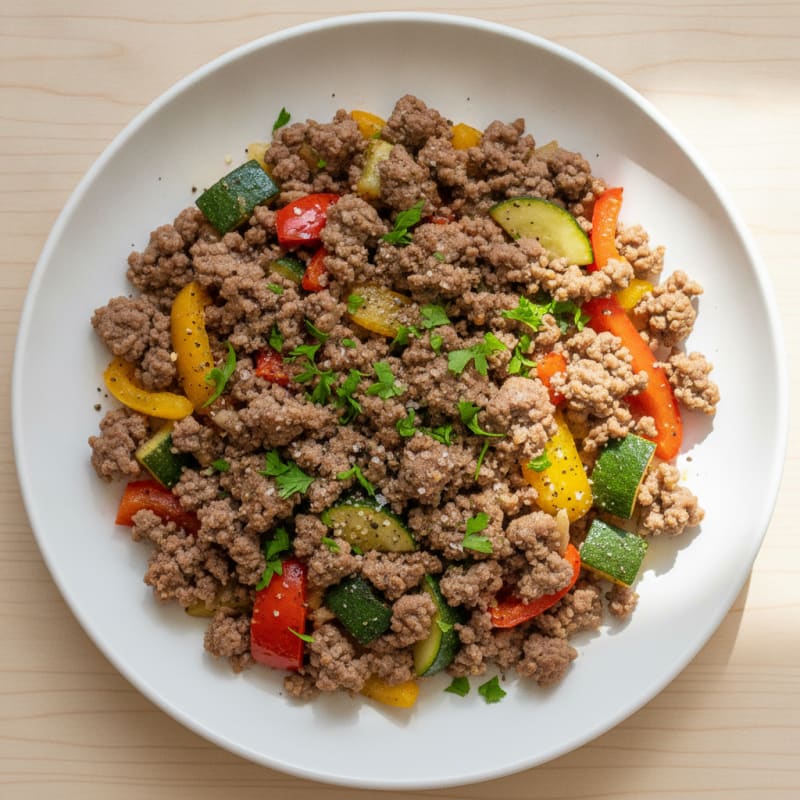 Savory Ground Beef Skillet with Vegetables