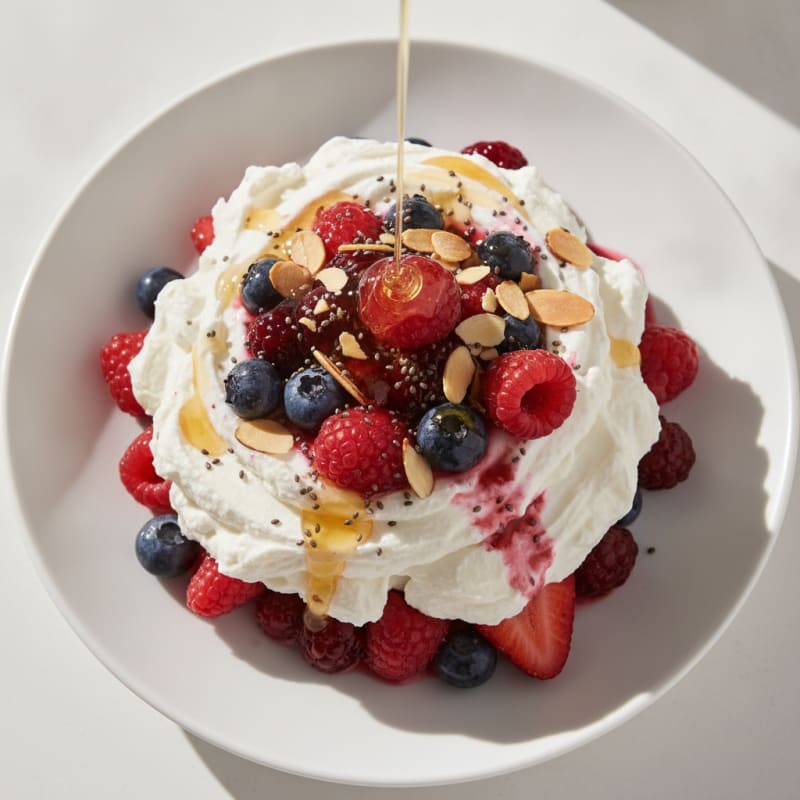Greek Yogurt Protein Parfait with Mixed Berries