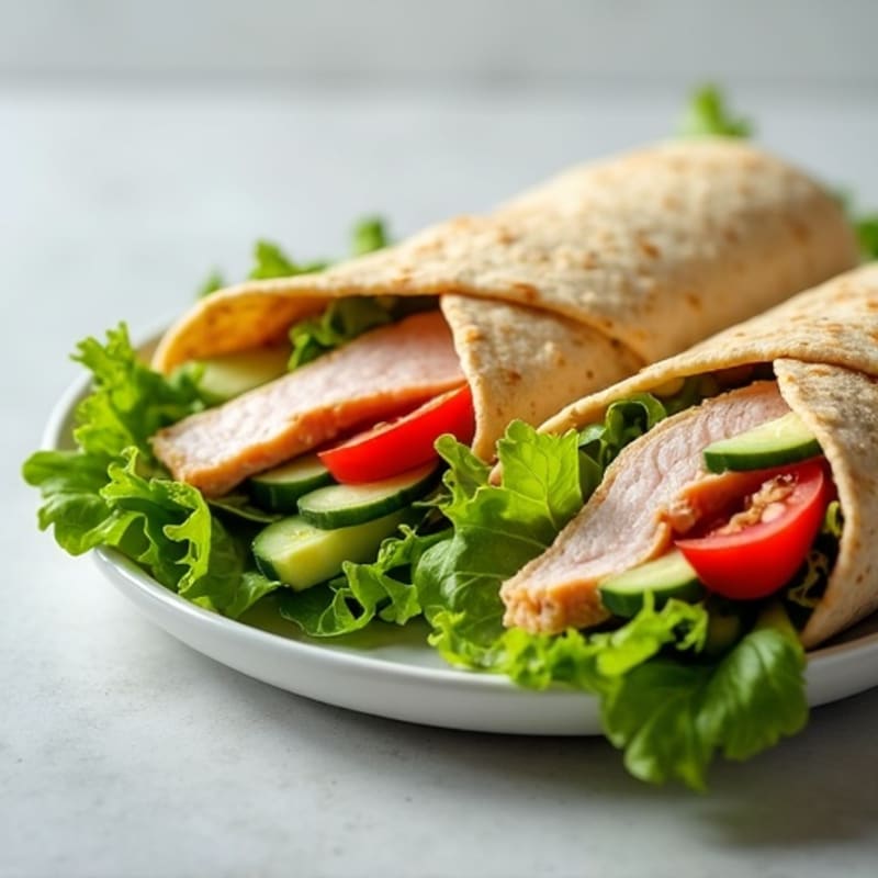 Lean Turkey and Creamy Avocado Fresh Veggie Wrap