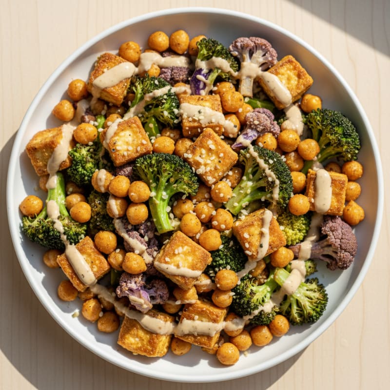 Roasted Vegetable and Chickpea Bowl