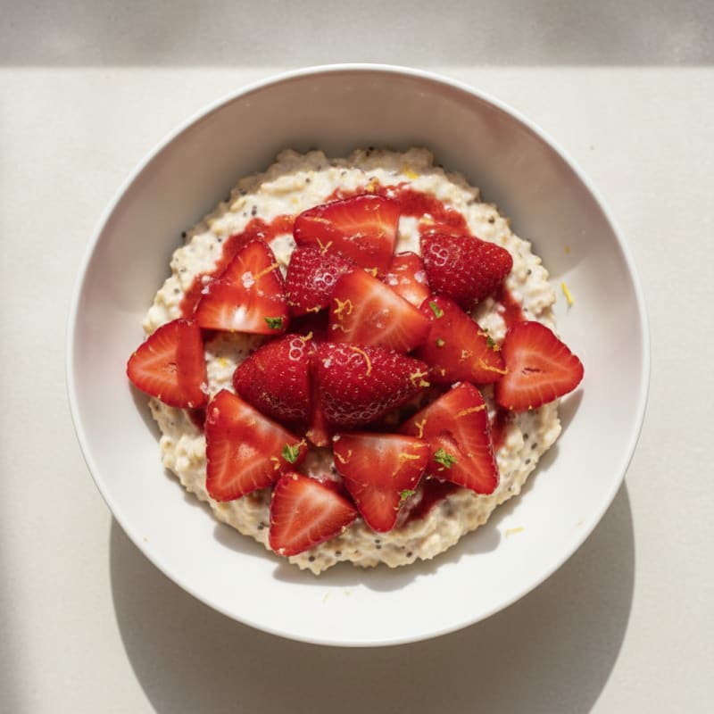 Strawberry Shortcake Overnight Oats