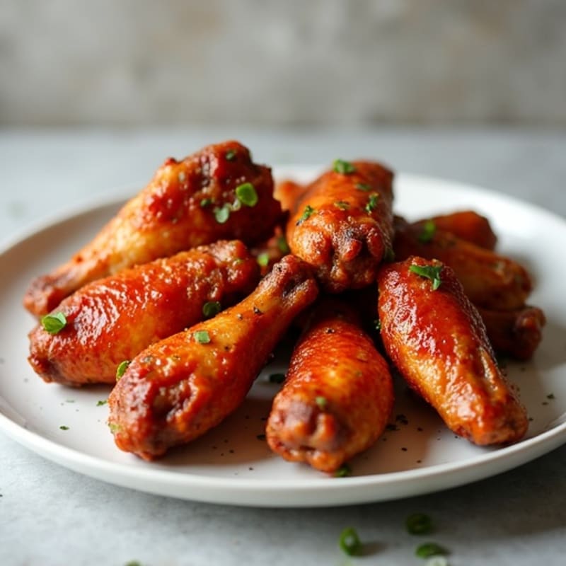 Crispy Spicy BBQ Roasted Chicken Wings