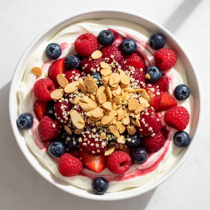 Creamy Greek Yogurt Protein Parfait with Mixed Berries