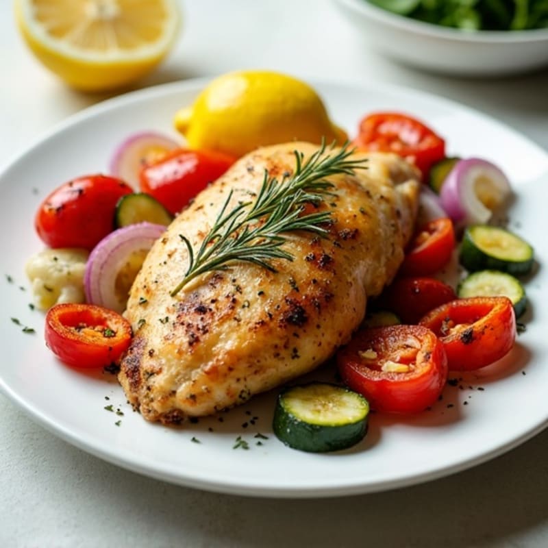 Lemon Herb Roasted Chicken with Crispy Sheet Pan Vegetables