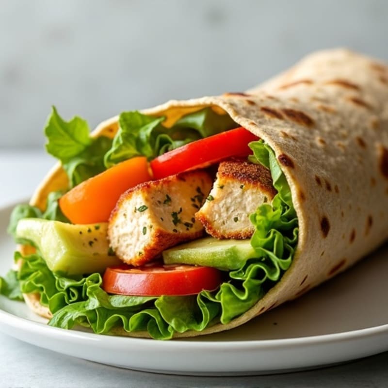 Herb-Grilled Chicken and Fresh Veggie Wrap