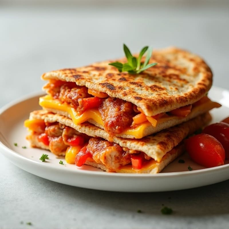 Healthy Crispy BBQ Chicken Quesadilla